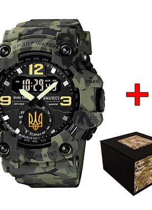 Мужские часы awarder 004 тризуб золото camo green