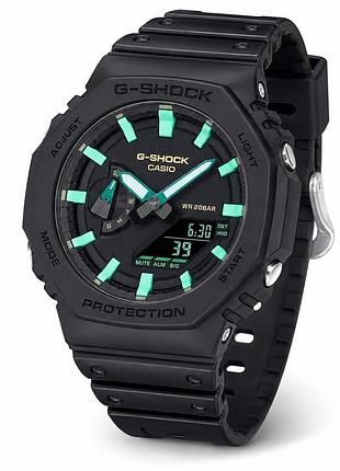 Мужские часы casio g-shock ga-2100rc-1a carbon core guard противоударный