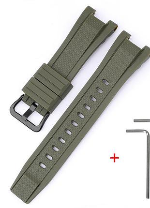 Ремешок для casio g-shock gst-w300 army green bk