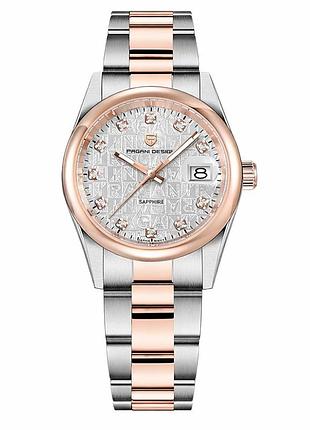 Мужские часы pagani design pd-1794m silver-rose gold-white