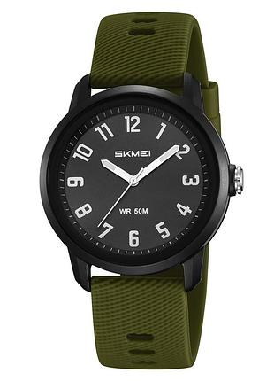 Наручные часы skmei 2733ag black-army green - тактическая модель в милитаре стиля