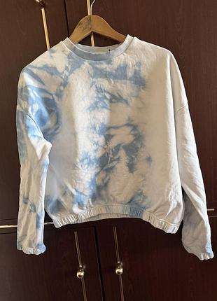 Стильний світшот jack wills в трендовому принті тай-дай (tie-dye) / розмір uk 12