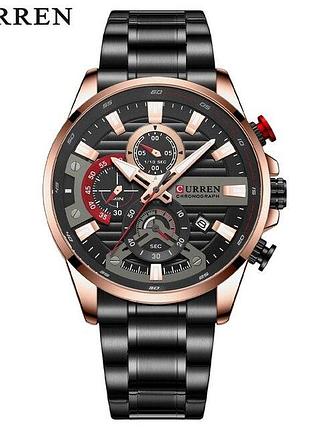 Мужские часы curren 8415 black-gold