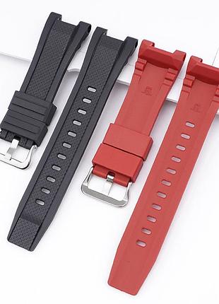 Ремінець casio accessories для g-shock gst-w300 red si полімерний червоний (1051-0935) 3