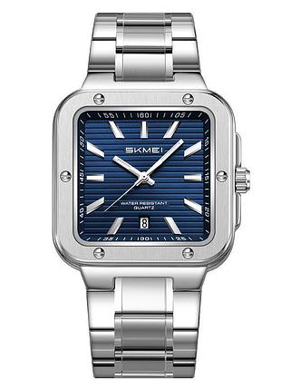 Мужские часы skmei 9403bu blue с синим циферблатом и стальным корпусом