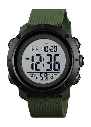 Мужские часы skmei 1434agwt army green-white