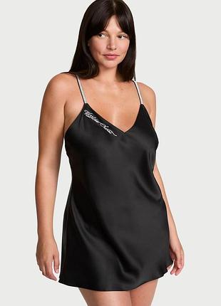 Пеньюар сатиновий зі стразами victoria’s secret оригінал