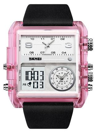 Мужские часы skmei 2020pk pink-transparent