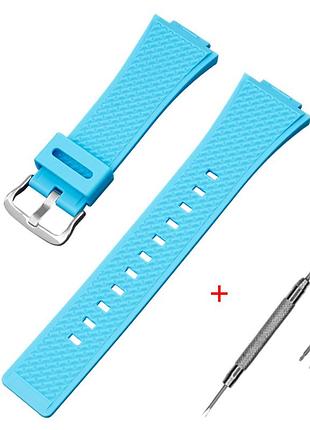 Ремінець для casio g-shock ga-100/110 light blue si lb