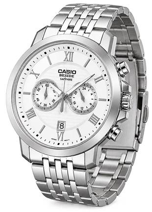 Чоловічий годинник casio bms-500d-7a з металевим браслетом та надійним кварцовим механізмом
