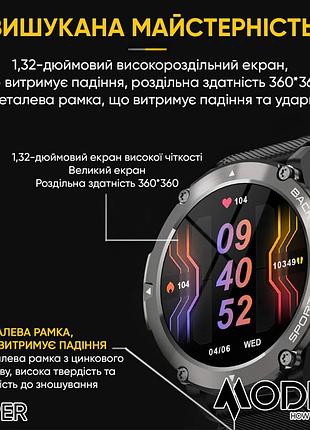 Розумний годинник modfit sniper black-silver 36 мм. 6
