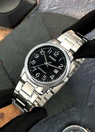 Чоловічий годинник casio mtp-v002d-1b – класична модель з датою та мінеральним склом 3