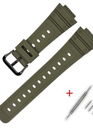 Ремінець для casio g-shock dw-5600 b army green bk
