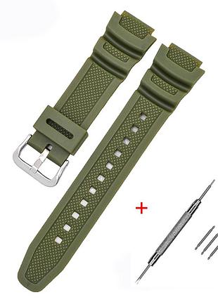 Ремінець для casio g-shock ae-1000/1200 army green si