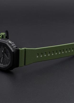 Ремешок для casio g-shock gm-2100 b army green bk 3