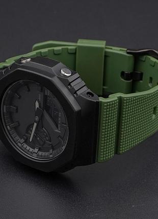 Ремешок для casio g-shock gm-2100 b army green bk 5