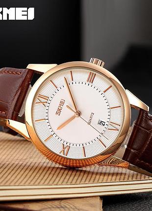 Skmei 9261bnsi brown-silver 3