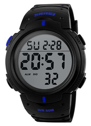 Мужские часы skmei 1068bu black-blue
