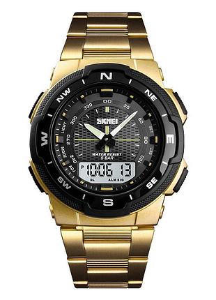 Мужские часы skmei 1370gd gold