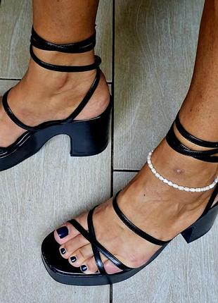 Босоножки на платформе zara. 7