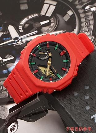 Ремінець + безель (рант) для casio g-shock ga-2100 red gd 5