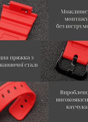 Ремінець + безель (рант) для casio g-shock ga-2100 red gd 6