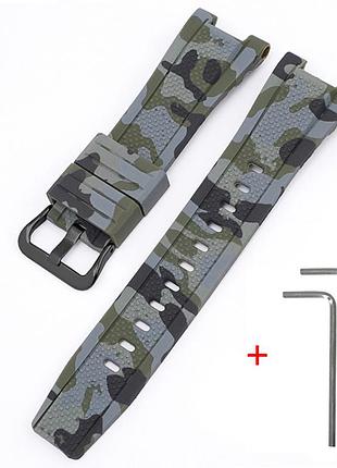 Ремешок для casio g-shock gst-w300 camo green bk