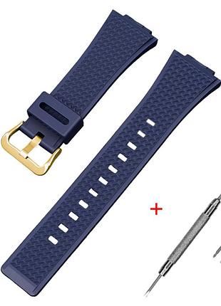 Ремінець для casio g-shock ga-100/110 dark blue gd