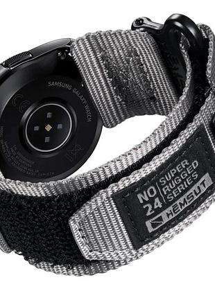 Ремінець для годинника hemsut hga121 super strong nylon grey 22 mm