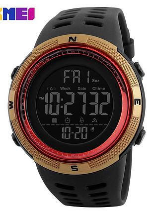 Мужские часы skmei 1251gdrd black-gold-red