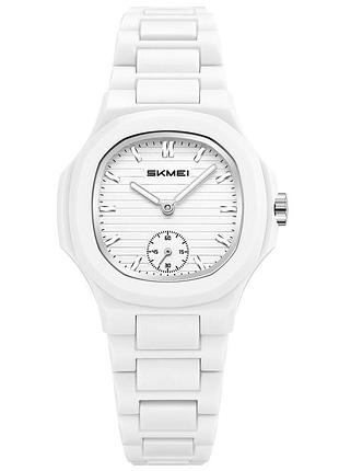 Наручные часы skmei 2678wt white белый с кварцевым механизмом и надежным корпусом