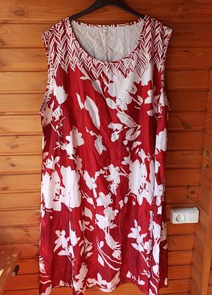 Красивое платье цветочный принт р.5xl