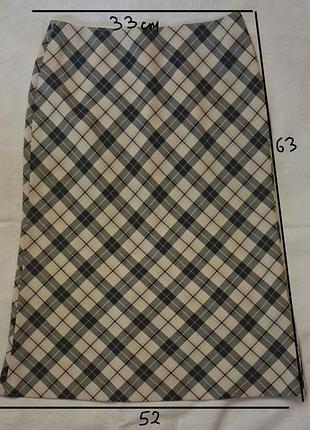 Спідниця пряма, у клітинку, zara basic, б/у. 2