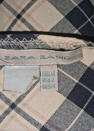 Спідниця пряма, у клітинку, zara basic, б/у. 3