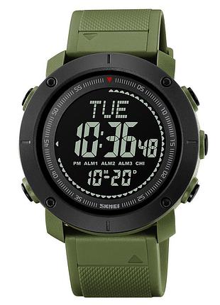 Мужские часы skmei 2095ag army green + compass