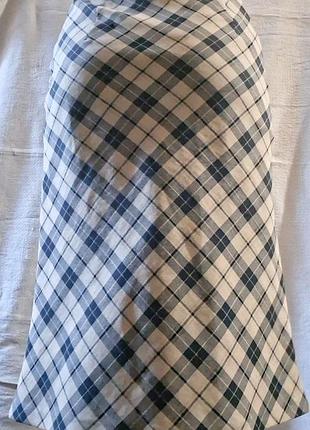 Спідниця пряма, у клітинку, zara basic, б/у. 6