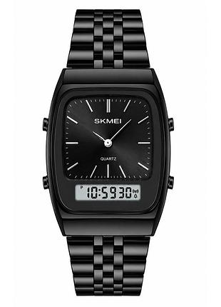 Наручные часы skmei 2585bk black в черном цвете с надежным механизмом и современным дизайном