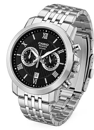 Мужские часы casio bms-500d-1a из нержавеющей стали, кварцевый механизм