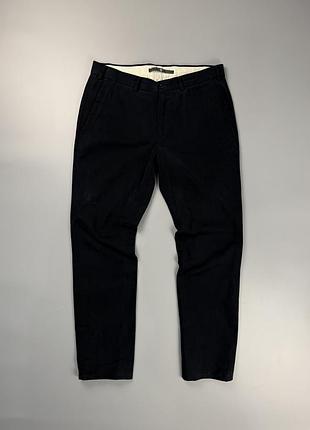 Чоловічі штани zanella loro piana winter cotton розмір 48 it чорні заужені чиноси брюки