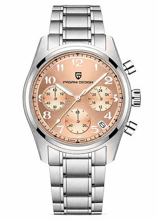 Наручний годинник pagani design pd-1773 silver-pink