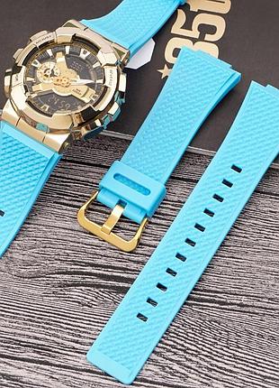 Ремешок для casio g-shock ga-100/110 light blue gd 3