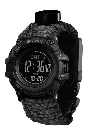 Мужские часы skmei 1356bk black tactic compass