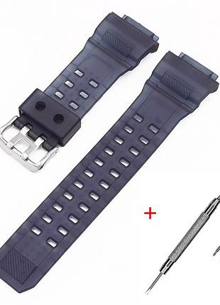 Ремінець для casio g-shock gw-9400 transl dark blue si