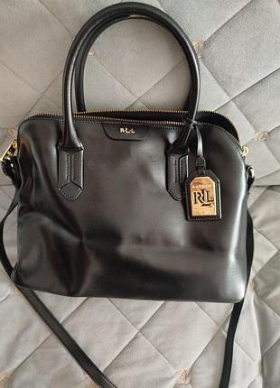 Кожаная сумка lauren ralph lauren.