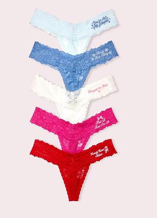 Набор трусиков victoria's secret pink тонг