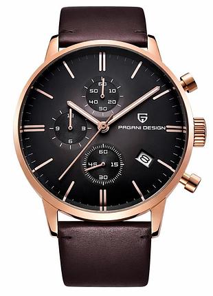 Мужские часы pagani design pd-2720 gold-black-brown