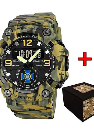 Мужские спортивные часы кварцевые awarder 003 сбу camo green