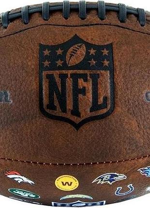 Мяч для американского футбола wilson nfl junior throwback 32 team logo, размер 7