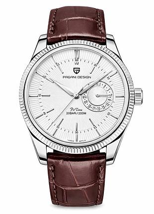 Мужские часы pagani design pd-1689 silver-white-brown