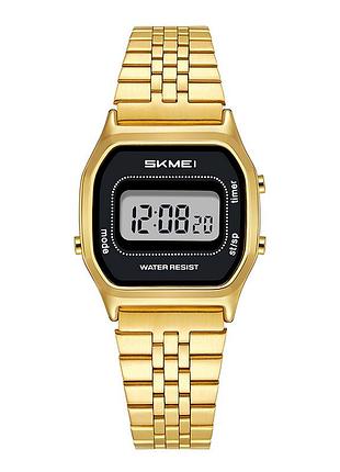 Мужские наручные часы skmei 2651gd gold золотистого цвета со стальным браслетом